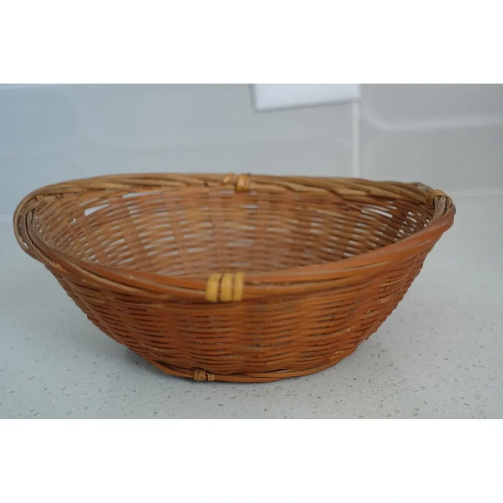 Woven Basket Decorative Bowl Planter Rustic‎ Cottagecore Home Decor